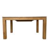 ERCOL LATITUDE ASH EXTENDING DINING TABLE, EARLY 21ST CENTURY