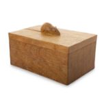 ROBERT 'MOUSEMAN' THOMPSON OF KILBURN, ADZED OAK LIDDED CASKET