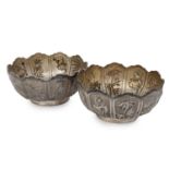 PAIR OF CHINESE EXPORT SILVER BOWLS, MAKER WANG HING OF HONG KONG, EARLY 20TH CENTURY