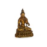TIBETAN GILT BRONZE FIGURE OF WHITE TARA, LATE 19TH/EARLY 20TH CENTURY