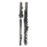 HERNALS MODEL S100 JAPANESE FLUTE, LATE 20TH CENTURY, AND A TELESCOPE