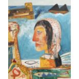 * JOHN BELLANY CBE RA HRSA (SCOTTISH 1942 - 2013) FISHERWOMAN