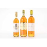 THREE BOTTLES OF SAUTERNES DESSERT WINE, INCLUDING CHATEAU SUDUIRAUT 1997 PREMIER CRU