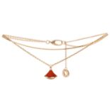 BVLGARI 'DIVA'S DREAM', CARNELIAN AND DIAMOND BRACELET