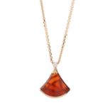 BVLGARI 'DIVA'S DREAM', CARNELIAN AND DIAMOND NECKLACE