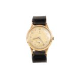 TUDOR NINE CARAT GOLD MANUAL WIND WRIST WATCH EDINBURGH 1956