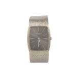 PATEK PHILLIPE, EIGHTEEN CARAT WHITE GOLD MANUAL WIND WRIST WATCH