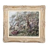 EDWARD ATKINSON HORNEL (SCOTTISH 1864 - 1933), AMONG THE CHERRY BLOSSOMS