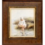 ROBERT GEMMELL HUTCHISON RSA RBA ROI RSW (SCOTTISH 1855 - 1936), PADDLING IN THE SEA