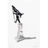 NOT BANKSY, BLINDED BY HIS OWN FLAG (WHITE)