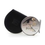 HARDY OF ALNWICK 'THE PERFECT' CHARLES JARDINE ARTWORK 'BROOK' FLY FISHING REEL, 3 1/8"