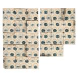 William Morris. Twenty six Morris, Marshall, Faulkner & Co  Daisy tiles, c1870,  the design