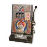 Mechanical Gaming. A Mills War Eagle conversion one armed bandit, with Aristocrat mechanism, 64cm