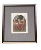 After John Singleton Copley (1738-1815) - 'Samuel and Eli, 19th century hand coloured print.