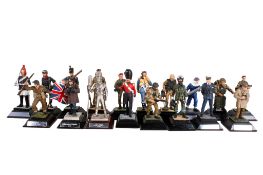 A collection of eighteen assorted English Miniatures and Royal Hampshire painted die cast military