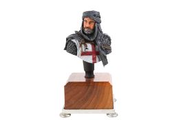 A 1:10 scale painted bust of a Templar Knight from the days of Jerusalem.
