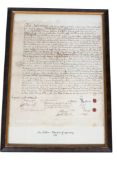 An indenture of apprenticeship from 1754 for Ann Bolton to Abraham Barlow.