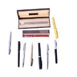 A collection of Sheaffer pens.