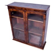 A Victorian mahogany dwarf bookcase cabinet.