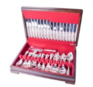 A canteen of silverplated king's pattern cutlery.