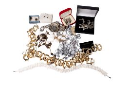 An assortment of costume jewellery.