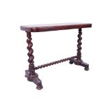 A mahogany side table.