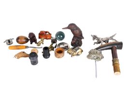 A group of assorted animal related items.