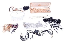 A small collection of costume jewellery.