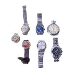 An assortment of watches including a gentleman's Seiko.