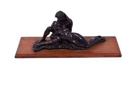 A bronze effect sculpture.