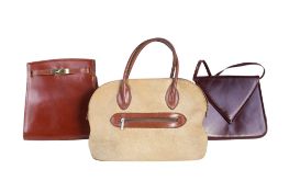 Three vintage handbags.