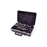 A Bundy clarinet in case.