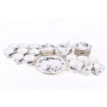Wedgewood Anemone W4158 porcelain tea set, mostly for eight.