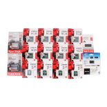 A Collection of New Camera Memory Cards.