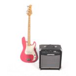 Gould electric bass guitar and a Drive CD 300B amp