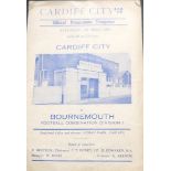 1960-61 CARDIFF CITY RESERVES V BOURNEMOUTH RESERVES