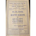 1947-48 IPSWICH TOWN RESERVES V CARDIFF CITY RESERVES