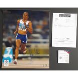 2004 OLYMPICS OFFICIAL LIMITED EDITION LARGE PHOTO SIGNED BY KELLY HOLMES