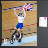 2008 OLYMPICS OFFICIAL LIMITED EDITION LARGE PHOTO SIGNED BY VICTORIA PENDELTON