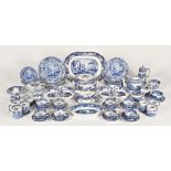 A large collection of Copeland Spode Italian patterned wares, including large ashette, two double