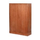 A Heal & Son Limited of London mahogany cupboard, of plain form the doors opening to a series of