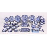 A large collection of Copeland Spode Italian pattern tea and dinnerware, various ages, some