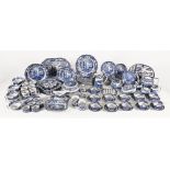 +/- One Hundred and fourteen pieces of Spode Italian design blue and white dinnerware, late 20th