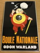 A modern reproduction enamelled sign inscribed 