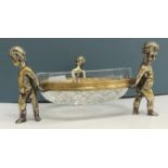 A Baccarat silvered and gilt brass fruit