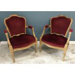 A pair of George III carved giltwood open arm chairs attributed to John Linnell (1729-1796) circa