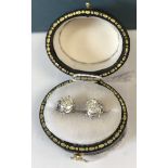 A pair of 18 carat white gold mounted brilliant cut solitaire diamond ear studs, approx. 0.