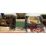 A collection of Britains painted lead soldiers together with others similar,