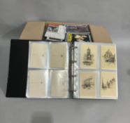 A quantity of postcards including printed sketches of Cambridge, Canterbury, Salisbury, Oxford,