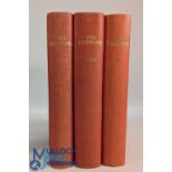 Golf Illustrated weekly magazines from 1963 to 1965 - complete run 3x volumes bound in red and